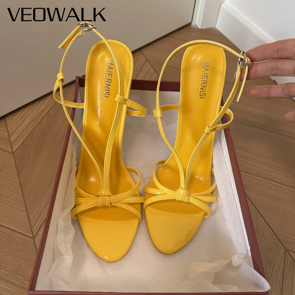 Women Shoes Size To Men - Модные сексуальные желтые босоножки на шпильке