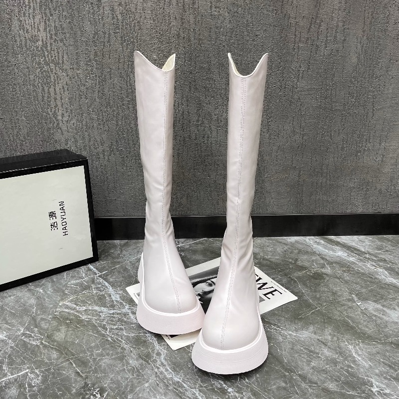 Knee High Boots Women - Новые женские простые однотонные нескользящие высокие