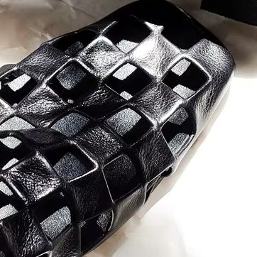 Mule Slip On - Женские черные плоские сандалии с сетчатым