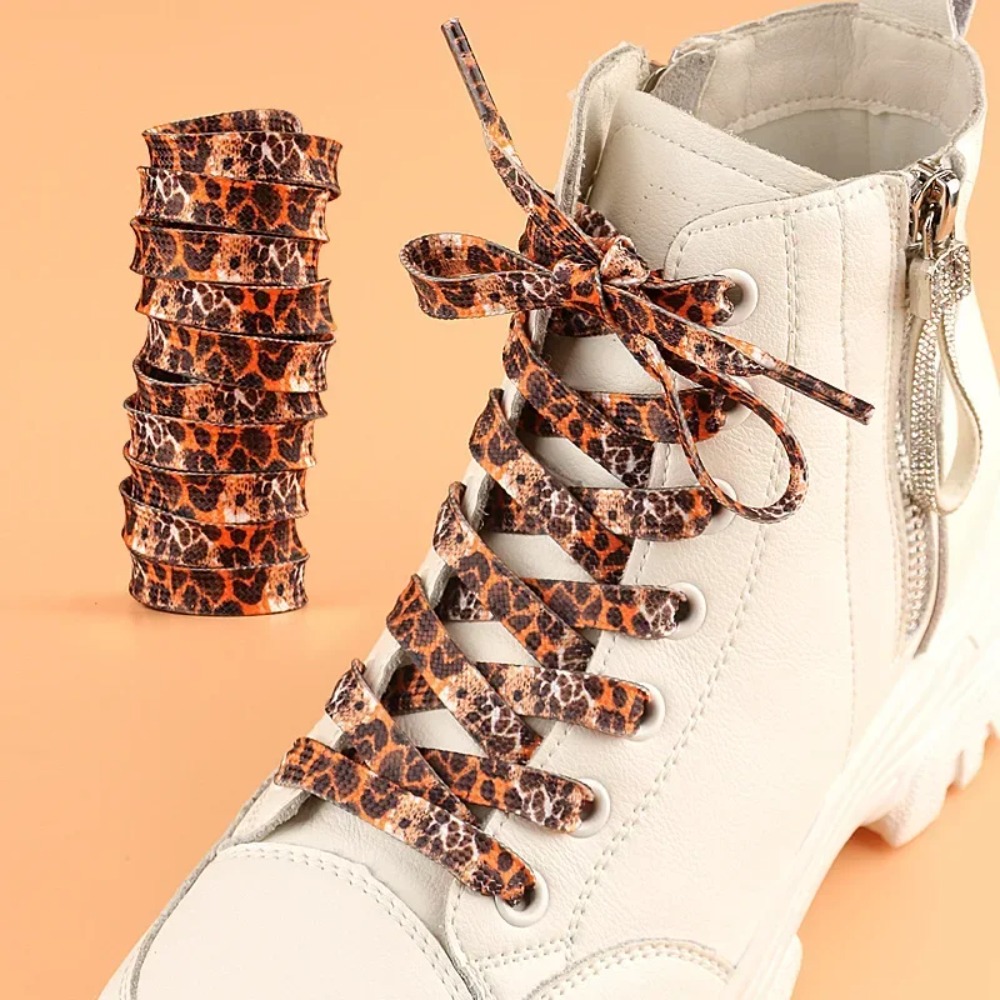 Women Shoes Kinds - Классические шнурки с леопардовым принтом для