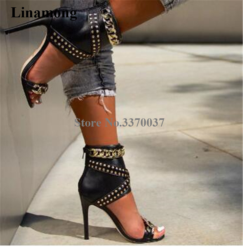 Gold Chain Sandal - Западная мода для женщин с открытым