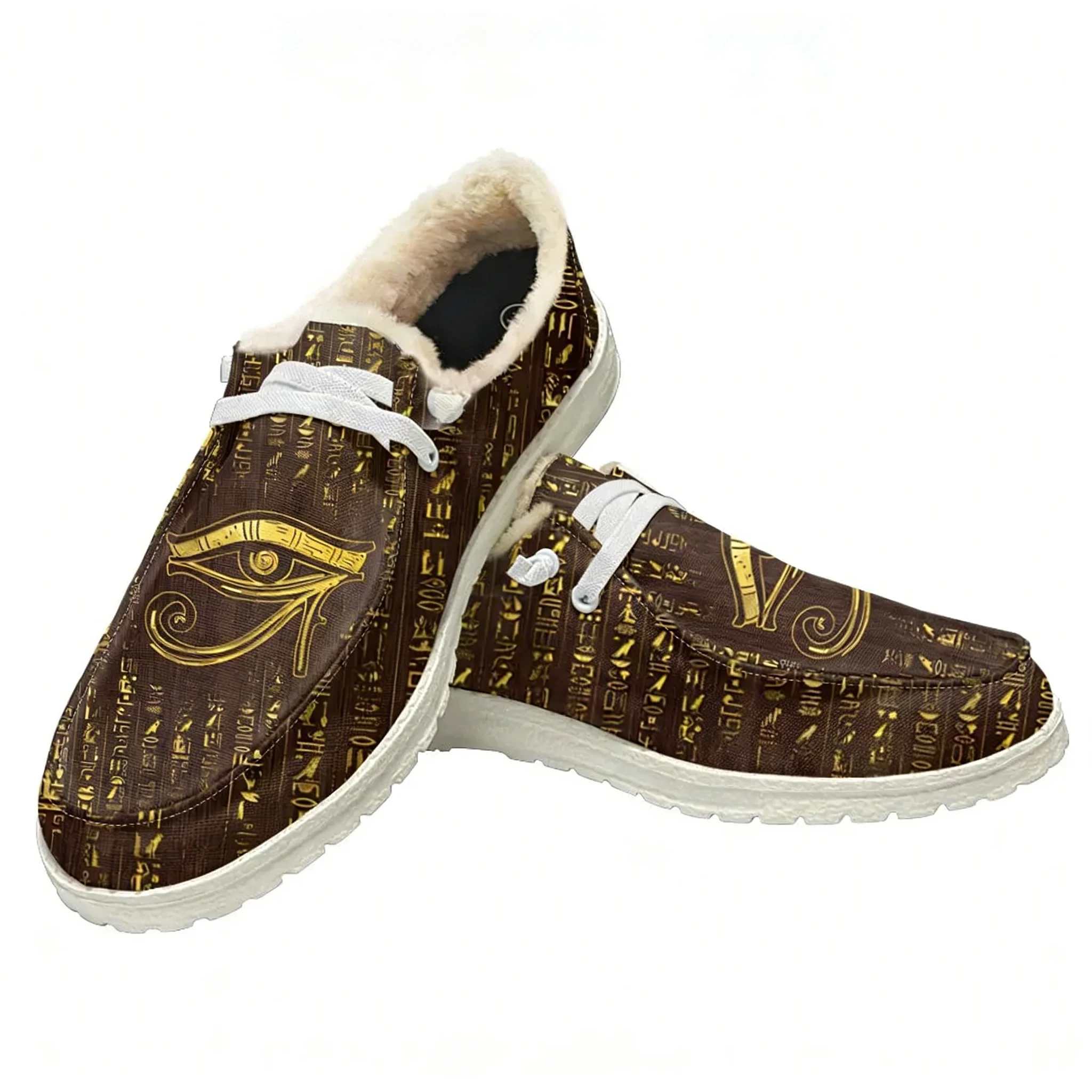 Women Shoes Egypt - Плюшевые повседневные туфли «Глаз Египта» с
