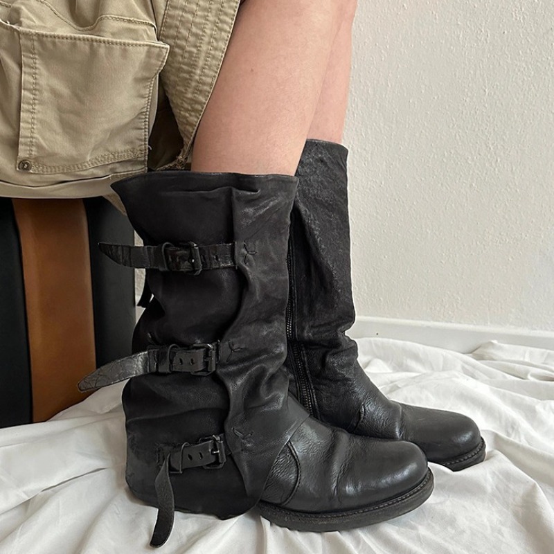 Knee High Boots Women - Классические женские ботинки в стиле ретро