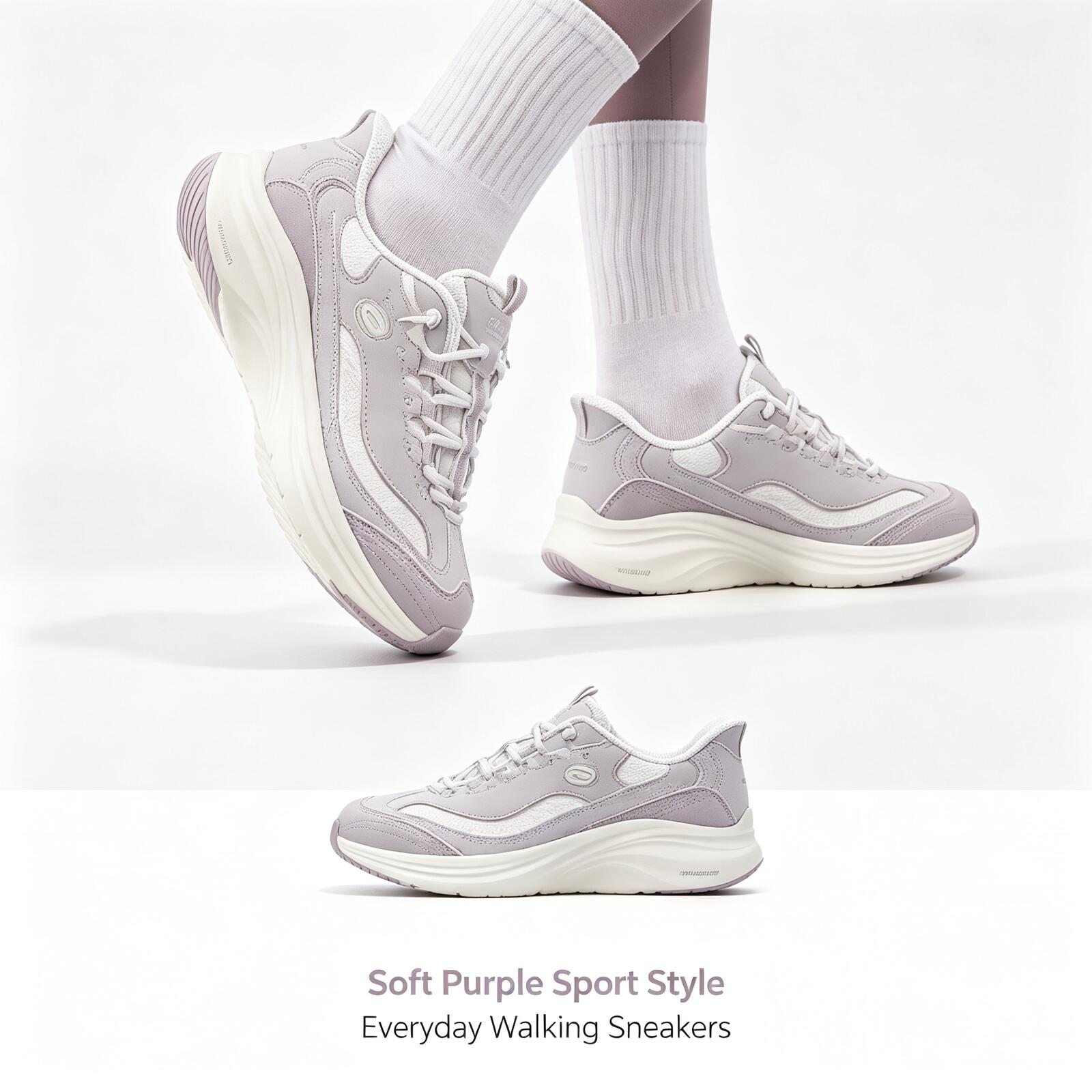 Women Shoes Hong Kong - Женские кроссовки Skechers лавандового цвета с