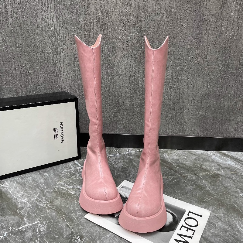 Новые женские простые однотонн – обзор и цена Knee High Boots Women