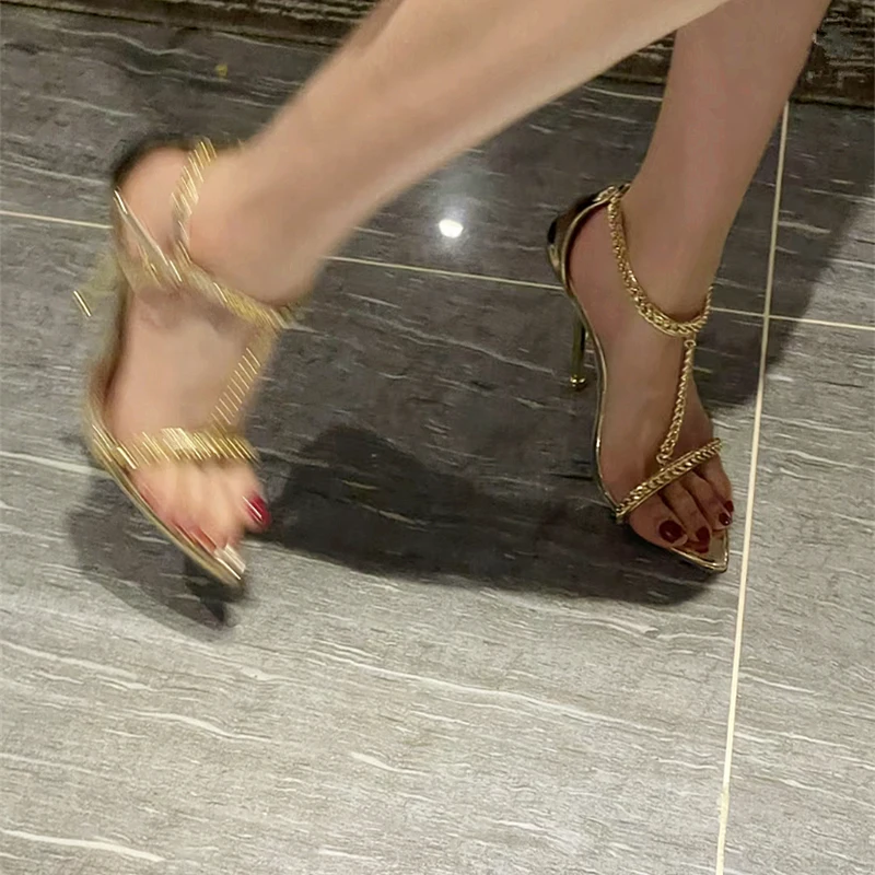 Женские босоножки с золотой це – обзор и цена Gold Chain Sandal