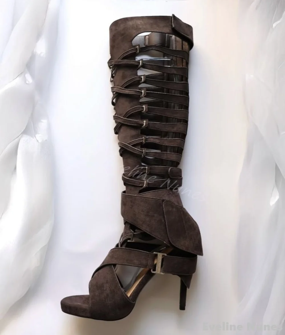 Женские полые фланелевые санда – обзор и цена Knee High Boots Women