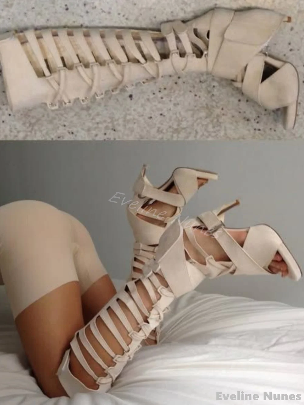 Женские полые фланелевые санда – обзор и цена Knee High Boots Women