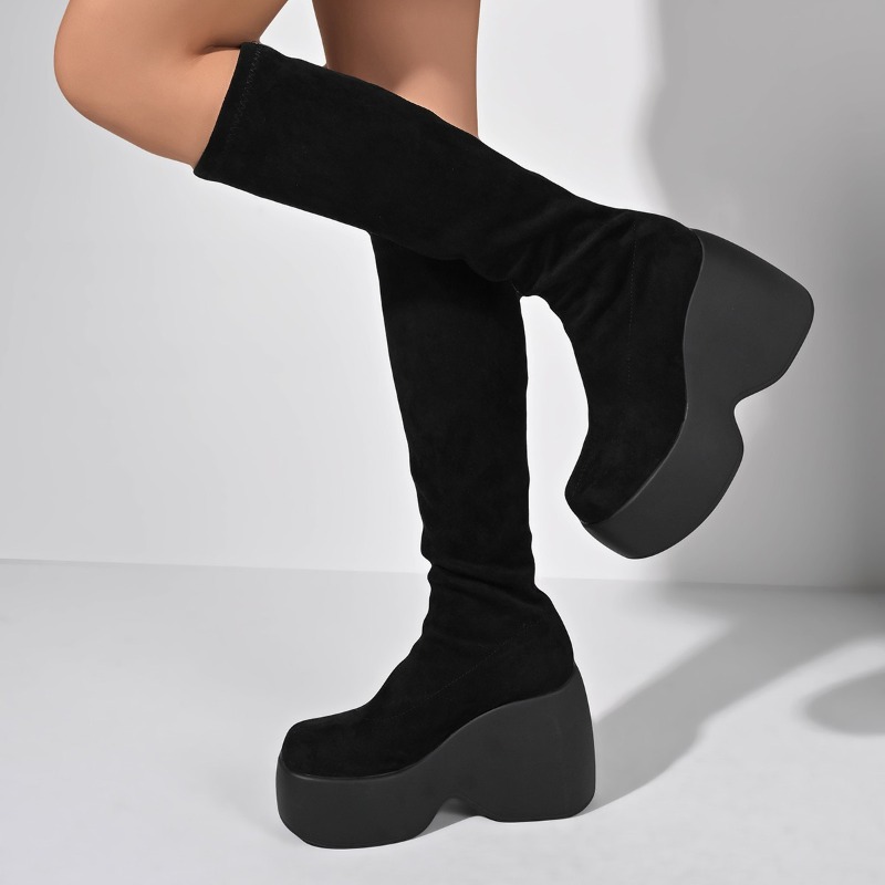 Новые зимние узкие эластичные  – обзор и цена Sock Boot Women