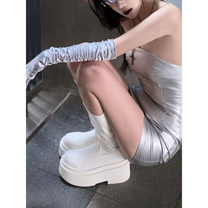 Женские длинные сапоги-трубы н – обзор и цена Sock Boot Women